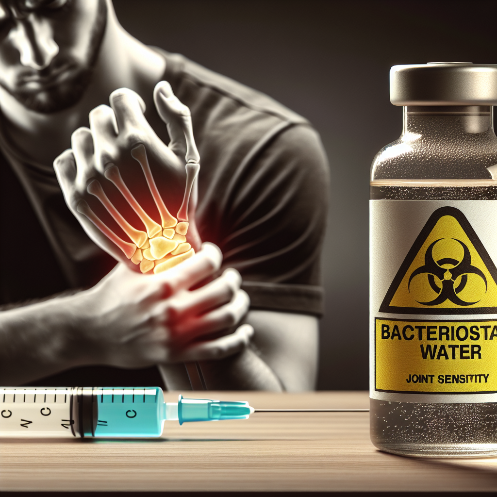 ¿Agua bacteriostática para inyección causa sensibilidad en las articulaciones?