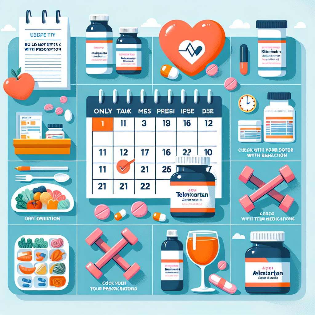 Consejos para la primera semana con Telmisartan