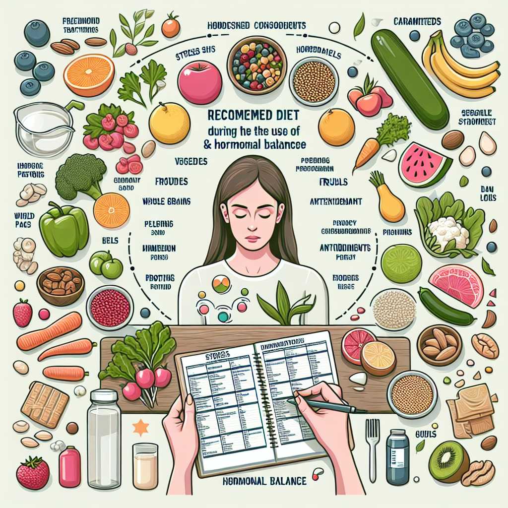 Dieta recomendada durante el uso de Estrés y equilibrio hormonal