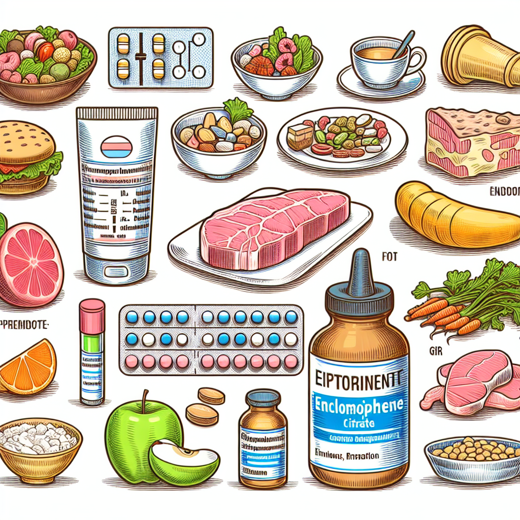 Qué alimentos pueden interferir con la absorción de Enclomiphene citrate
